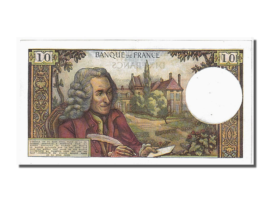Francia, 10 Francs, 10 F 1963-1973 ''Voltaire'', 1971, KM:147d, 1971-09-02, S...