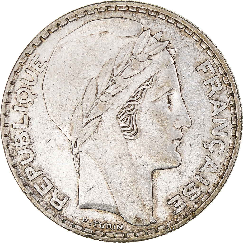 Monnaie, France, Turin, 20 Francs, 1933, Paris, Rameaux courts, TTB, Argent