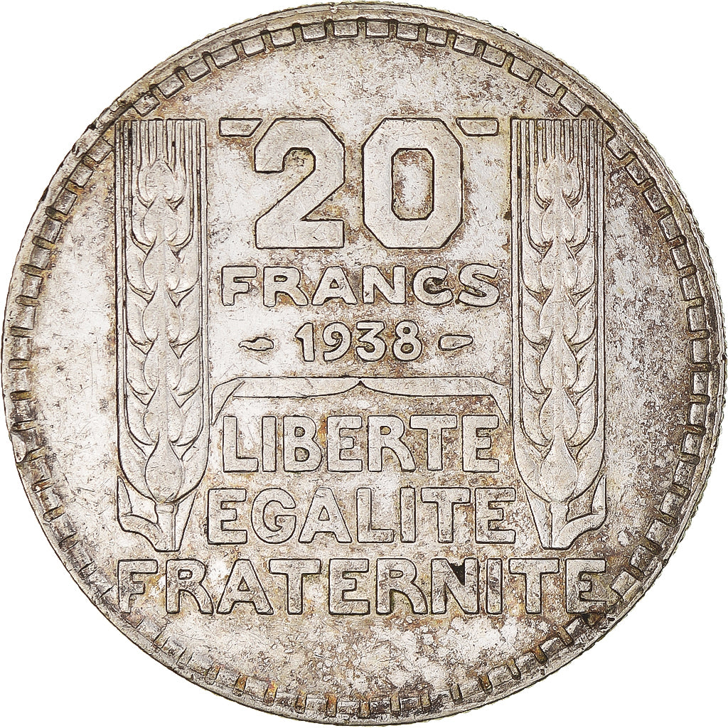 Monnaie, France, Turin, 20 Francs, 1933, Paris, Rameaux courts, TTB, Argent
