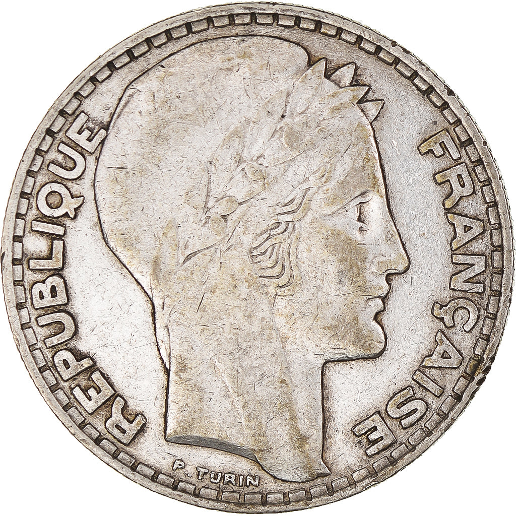 Monnaie, France, Turin, 20 Francs, 1933, Paris, Rameaux longs, TTB, Argent