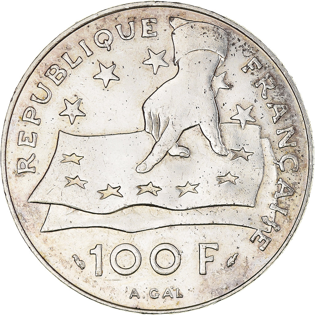 Moneda, Francia, Descartes, 100 Francs, 1991, EBC, Plata, KM:996, Gadoury:906