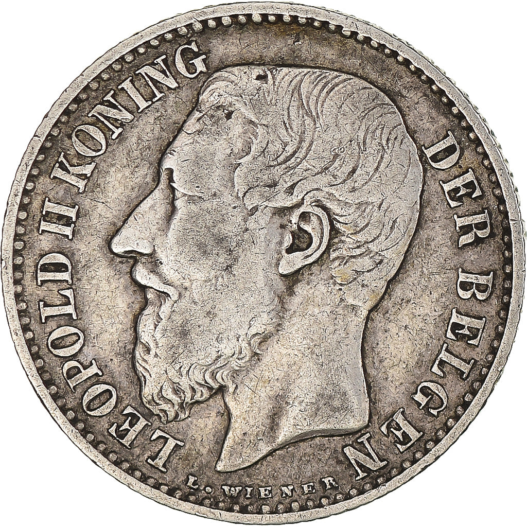 Moeda, Bélgica, Leopold II, Franc, 1886, VF(30-35), Prata, KM:29.1
