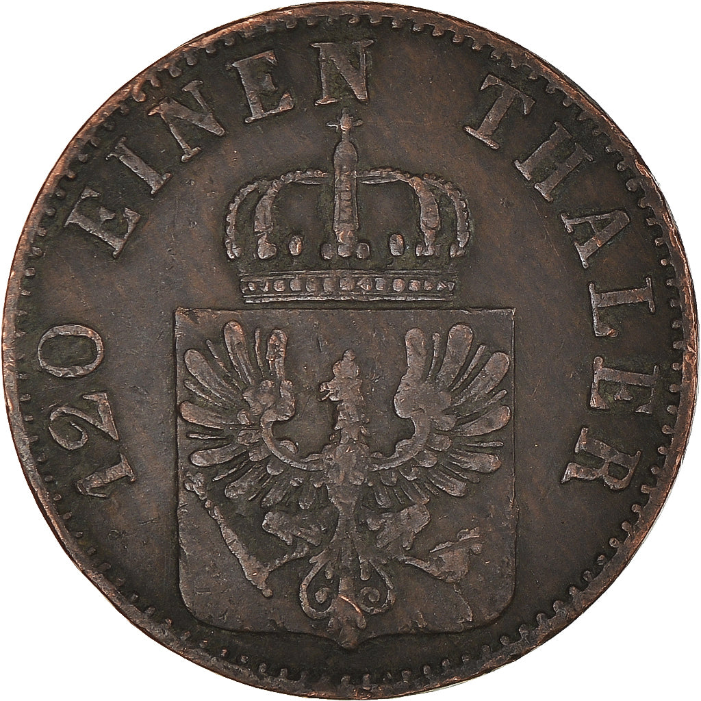Monnaie, Etats allemands, PRUSSIA, Wilhelm I, 3 Pfennig, 1862, Berlin, TTB