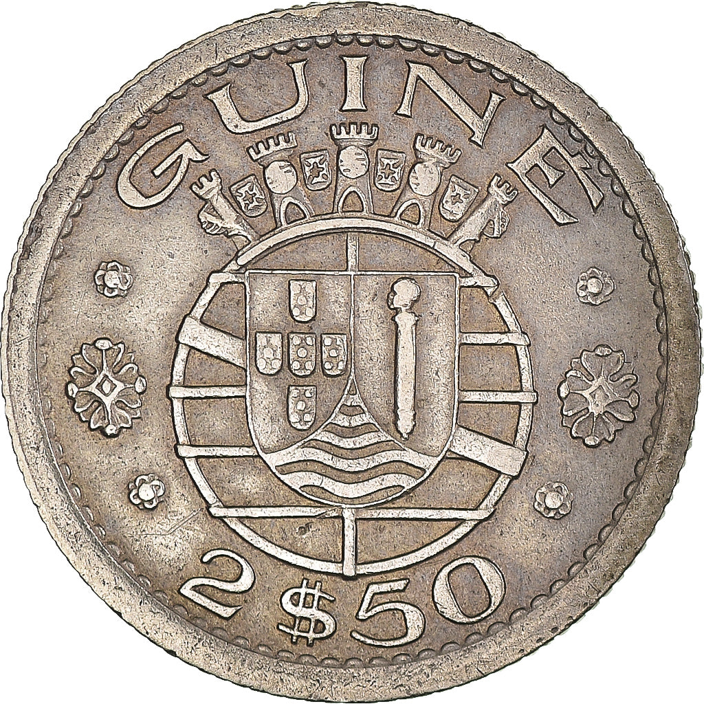 Coin, Guinea-Bissau, 2-1/2 Escudos, 1952, EF(40-45), Copper-nickel, KM:9