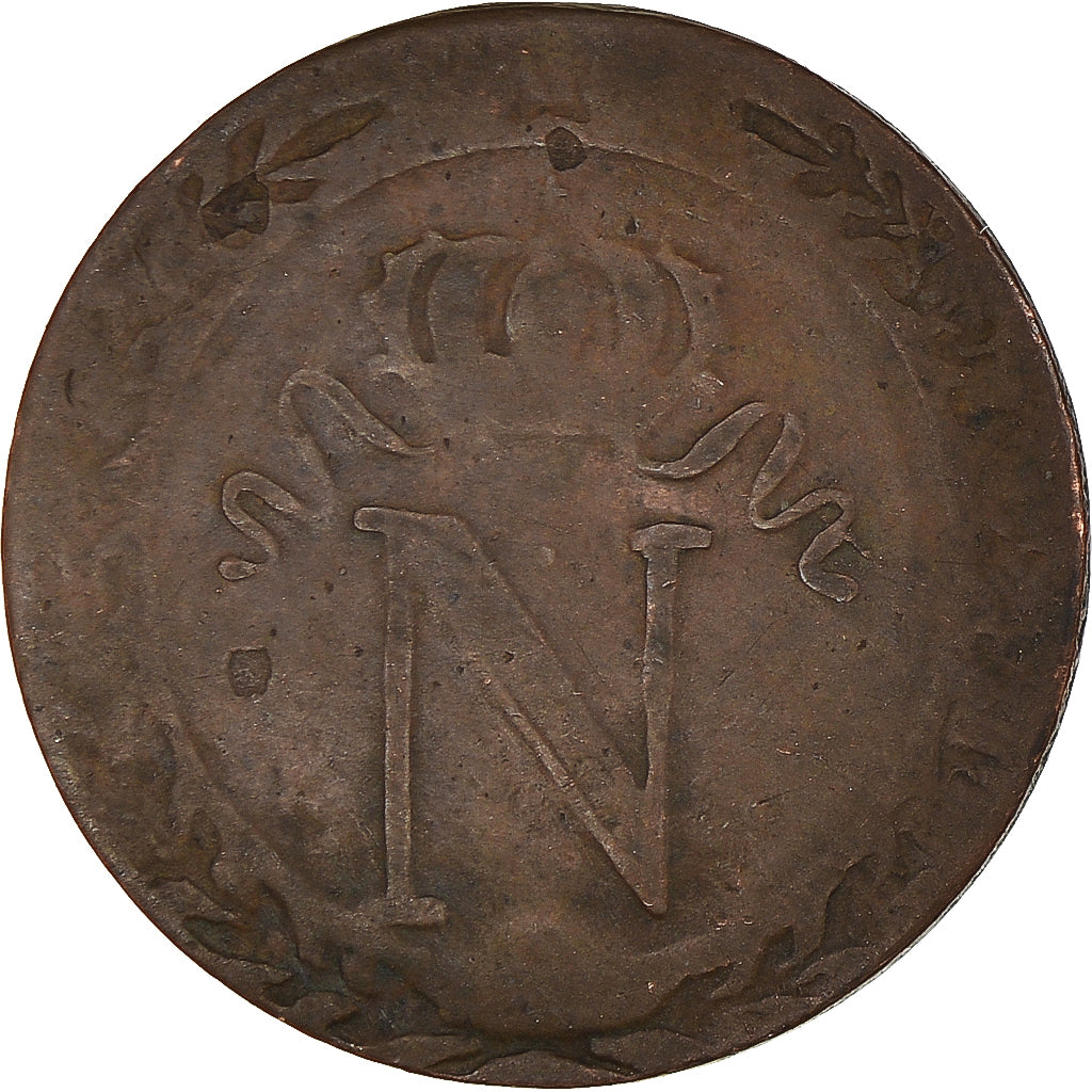 Moneta, Francia, Napoléon I, 10 Centimes, 1808, Strasbourg, MB+, Biglione
