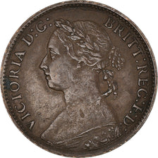Coin, Great Britain, Victoria, Farthing, 1886, AU(50-53), Bronze, KM:753