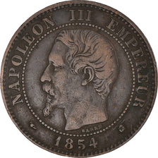 Coin, France, Napoleon III, 2 Centimes, 1854, Bordeaux, VF(30-35), Bronze