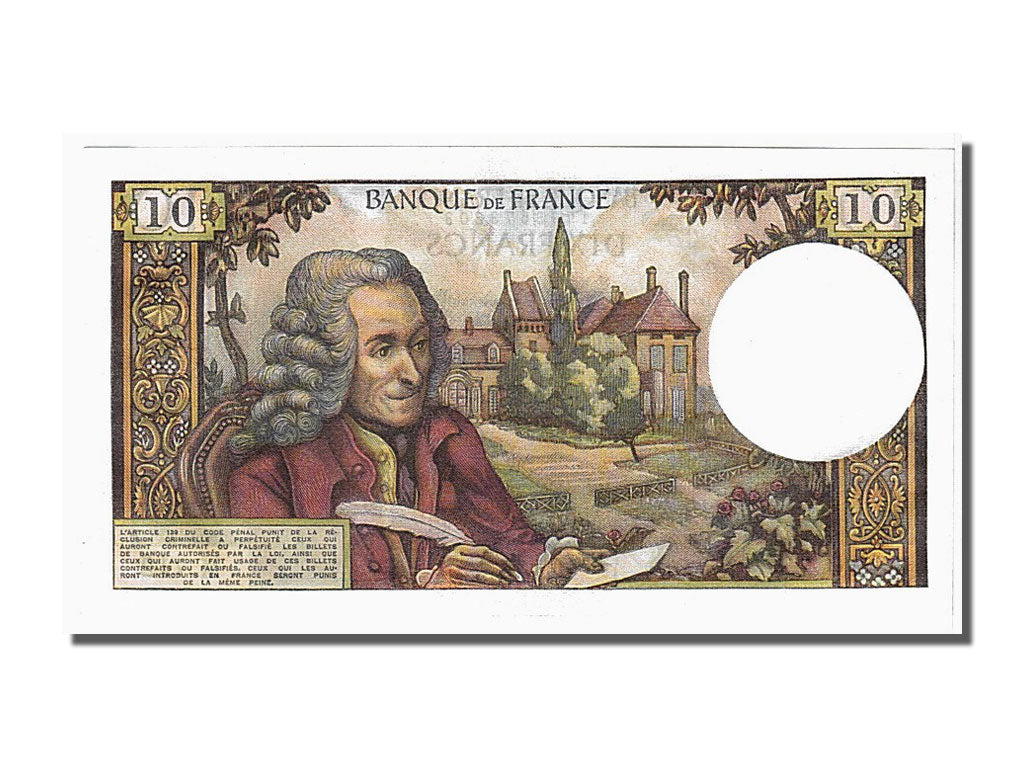 France, 10 Francs, 10 F 1963-1973 ''Voltaire'', 1971, KM #147d, 1971-11-05,...