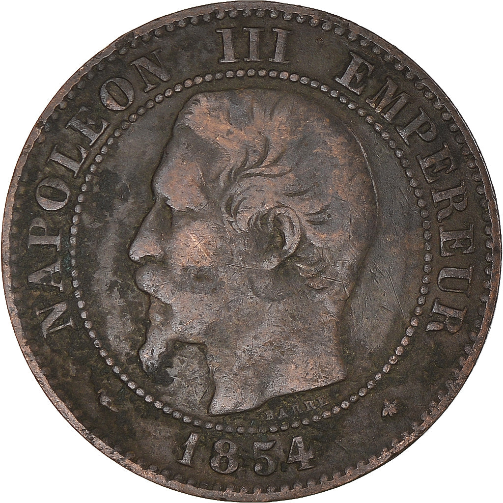 Münze, Frankreich, Napoleon III, 2 Centimes, 1854, Strasbourg, S+, Bronze