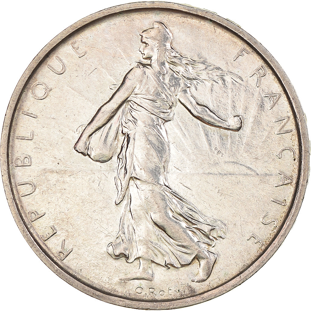Münze, Frankreich, Semeuse, 5 Francs, 1969, VZ, Silber, KM:926, Gadoury:770