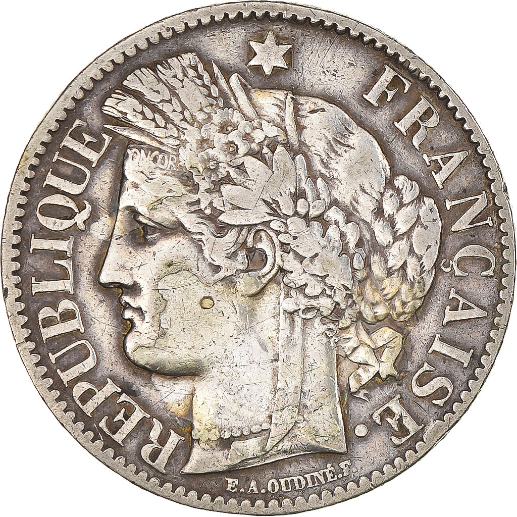 Coin, France, Cérès, 2 Francs, 1887, Paris, EF(40-45), Silver, KM:817.1