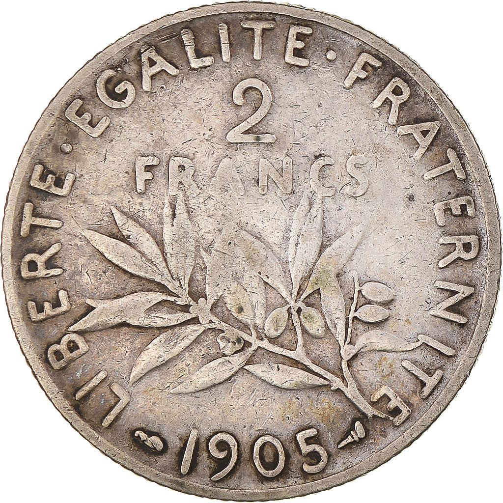 Monnaie, France, Semeuse, 2 Francs, 1905, Paris, TB+, Argent, Gadoury:532