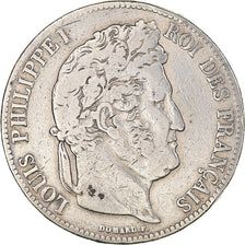 Coin, France, Louis-Philippe, 5 Francs, 1840, Rouen, VF(30-35), Silver