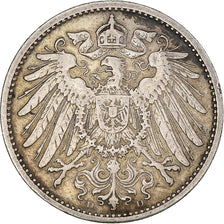 Coin, GERMANY - EMPIRE, Wilhelm II, Mark, 1900, Munich, EF(40-45), Silver, KM:14