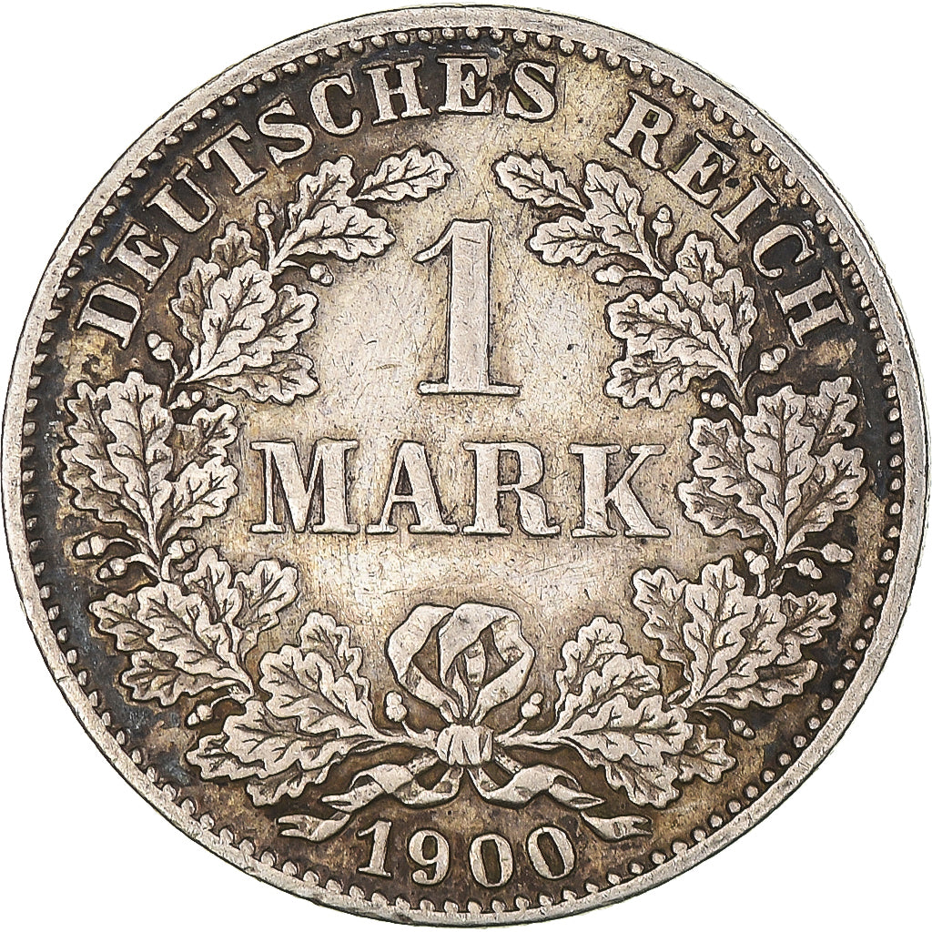 Coin, GERMANY - EMPIRE, Wilhelm II, Mark, 1900, Munich, EF(40-45), Silver, KM:14