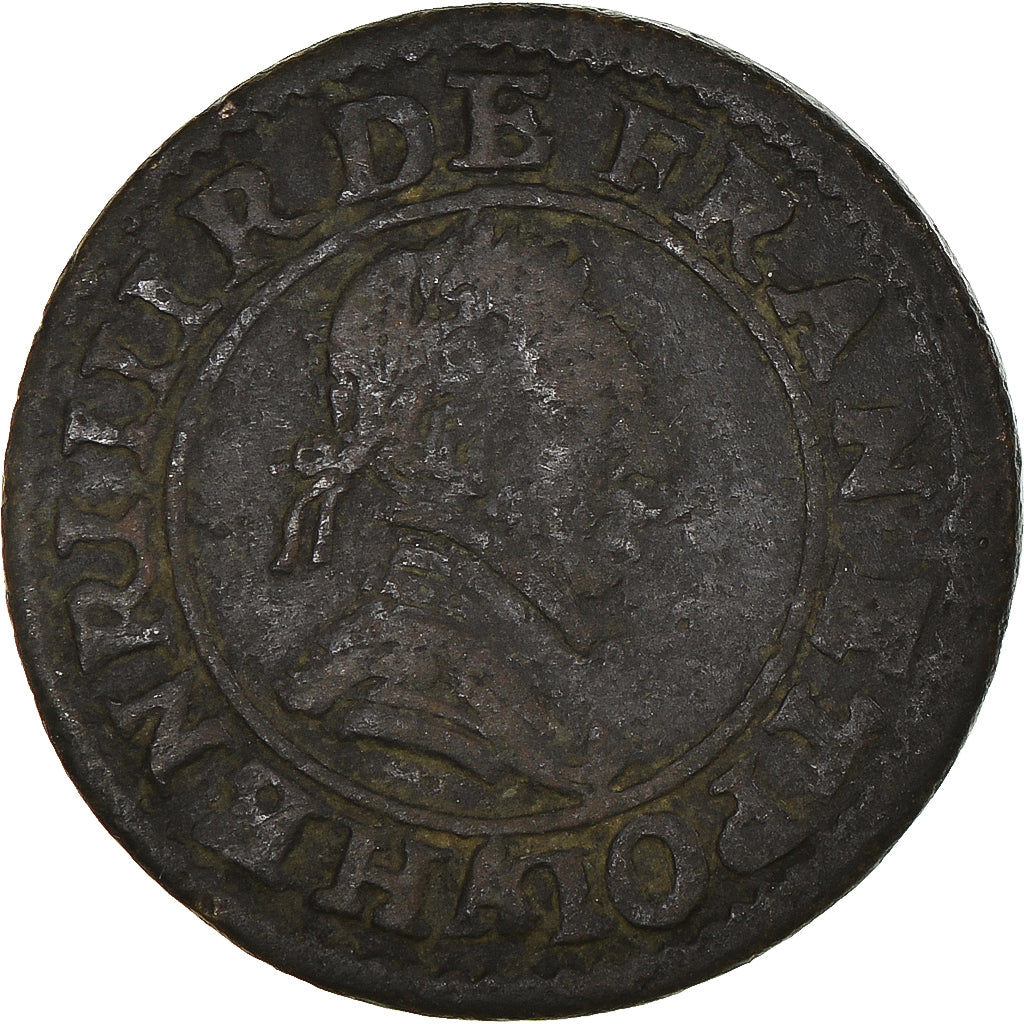 Moneda, Francia, Henri III, Double Tournois, Paris, MBC, Cobre, CGKL:86