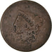 Monnaie, États-Unis, Coronet Cent, Cent, 1837, Philadelphie, B+, Cuivre, KM:45
