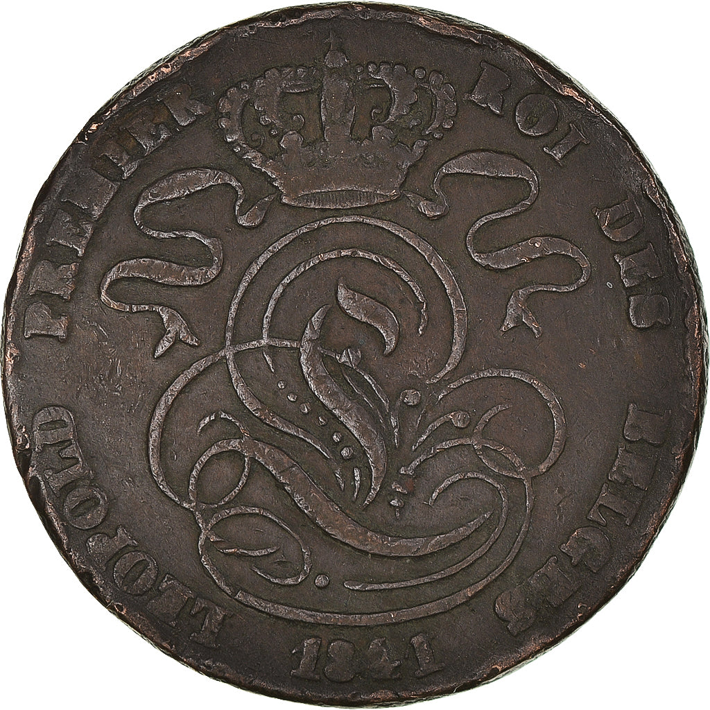 Coin, Belgium, Leopold I, 5 Centimes, 1841, VF(30-35), Copper, KM:5.1