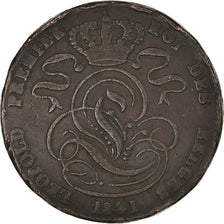 Coin, Belgium, Leopold I, 5 Centimes, 1841, VF(30-35), Copper, KM:5.1