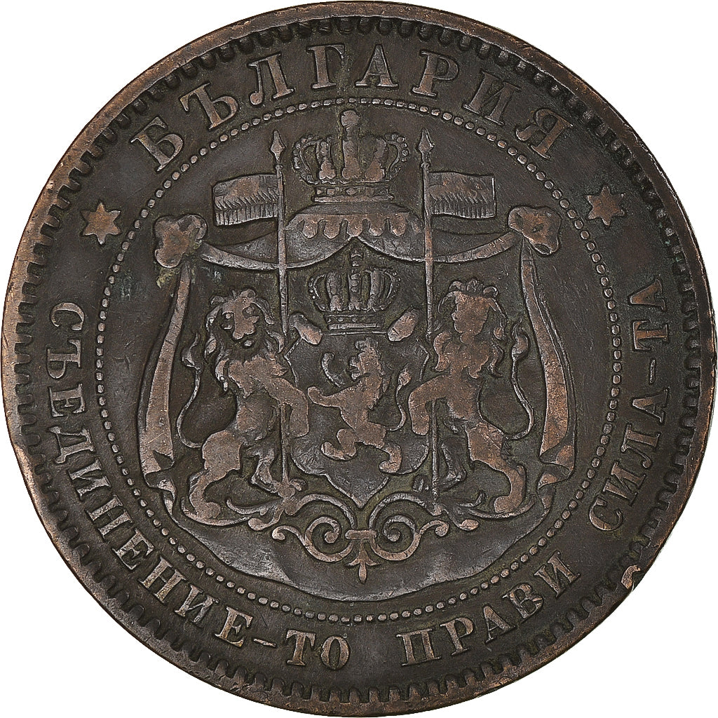 Coin, Bulgaria, Alexander  I, 10 Stotinki, 1881, EF(40-45), Bronze, KM:3