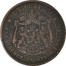 Coin, Bulgaria, Alexander  I, 10 Stotinki, 1881, EF(40-45), Bronze, KM:3