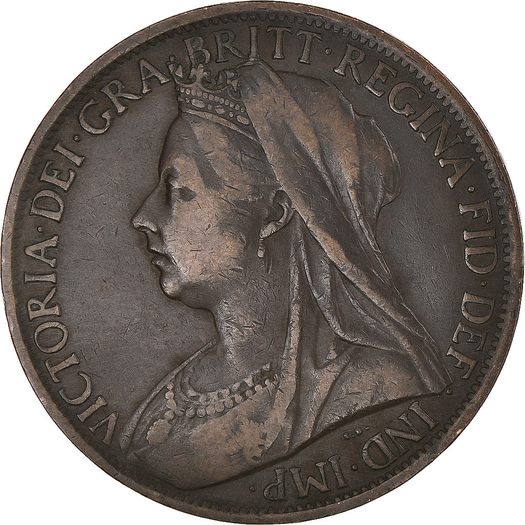 Coin, Great Britain, Victoria, Penny, 1901, VF(30-35), Bronze, KM:790