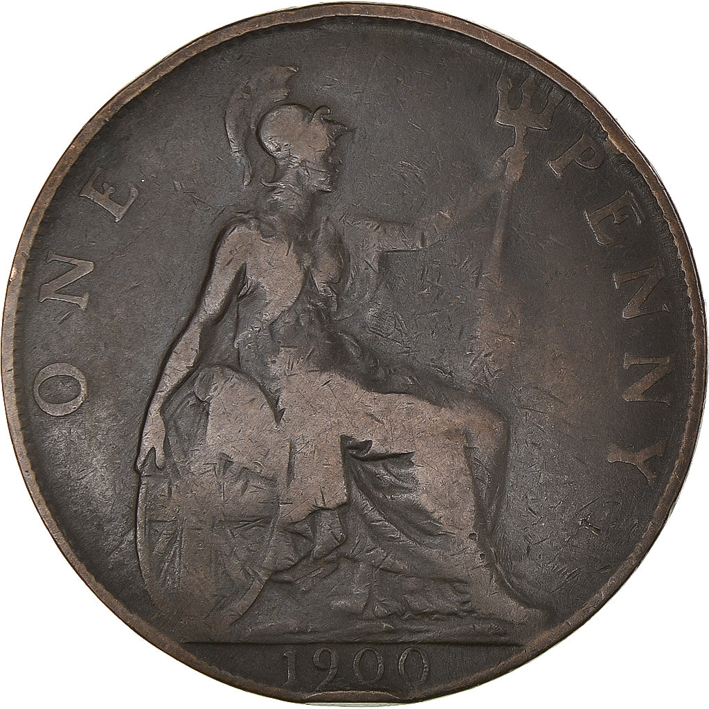 Coin, Great Britain, Victoria, Penny, 1900, VF(30-35), Bronze, KM:790