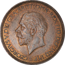 Coin, Great Britain, George V, 1/2 Penny, 1929, AU(55-58), Bronze, KM:837