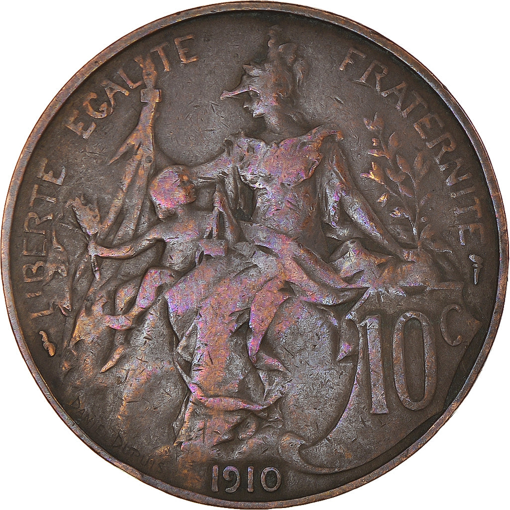 Coin, France, Dupuis, 10 Centimes, 1910, Paris, VF(30-35), Bronze, KM:843