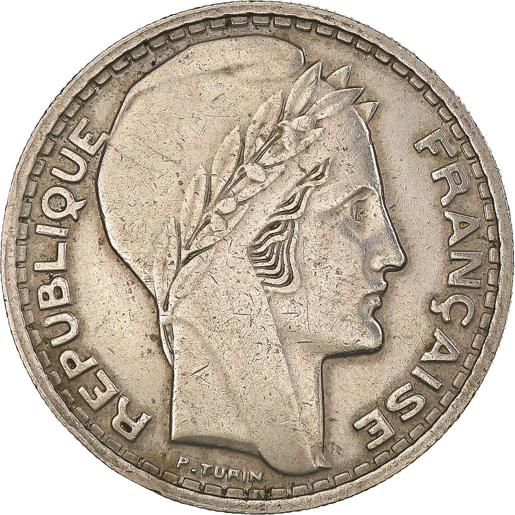 Monnaie, France, Turin, 10 Francs, 1946, Beaumont - Le Roger, Rameaux longs