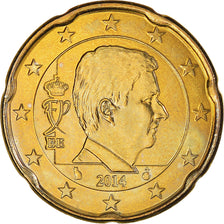 Belgio, 20 Euro Cent, 2014, SPL, Ottone, KM:335