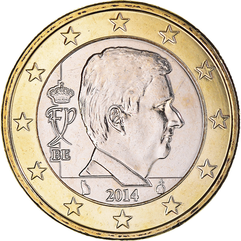 Belgium, Euro, 2014, MS(60-62), Bi-Metallic, KM:337