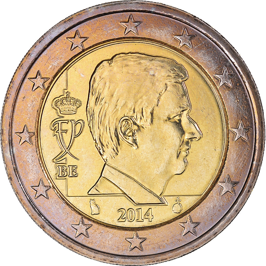 Belgium, 2 Euro, 2014, MS(60-62), Bi-Metallic, KM:338