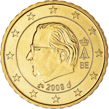 Belgium, 10 Euro Cent, 2008, MS(60-62), Brass, KM:277