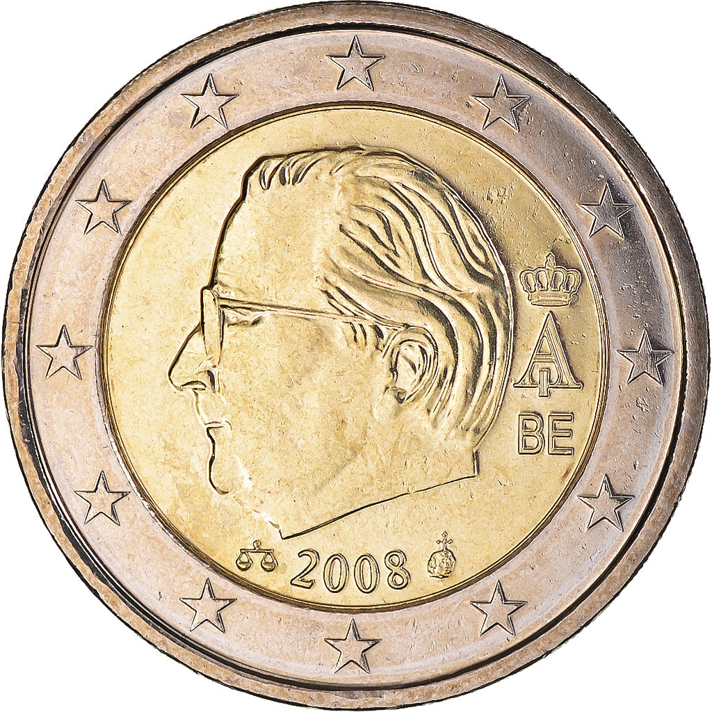 Belgium, 2 Euro, 2008, MS(60-62), Bi-Metallic, KM:281