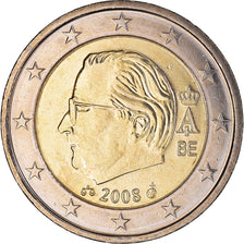 Belgium, 2 Euro, 2008, MS(60-62), Bi-Metallic, KM:281