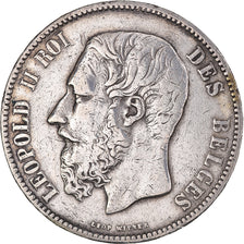 Coin, Belgium, Leopold II, 5 Francs, 5 Frank, 1873, VF(30-35), Silver, KM:24