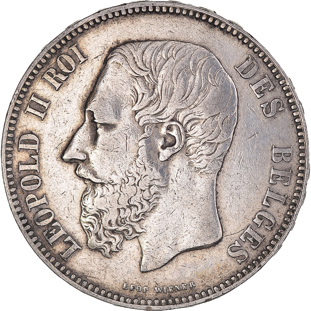 Monnaie, Belgique, Leopold II, 5 Francs, 5 Frank, 1868, TTB, Argent, KM:24