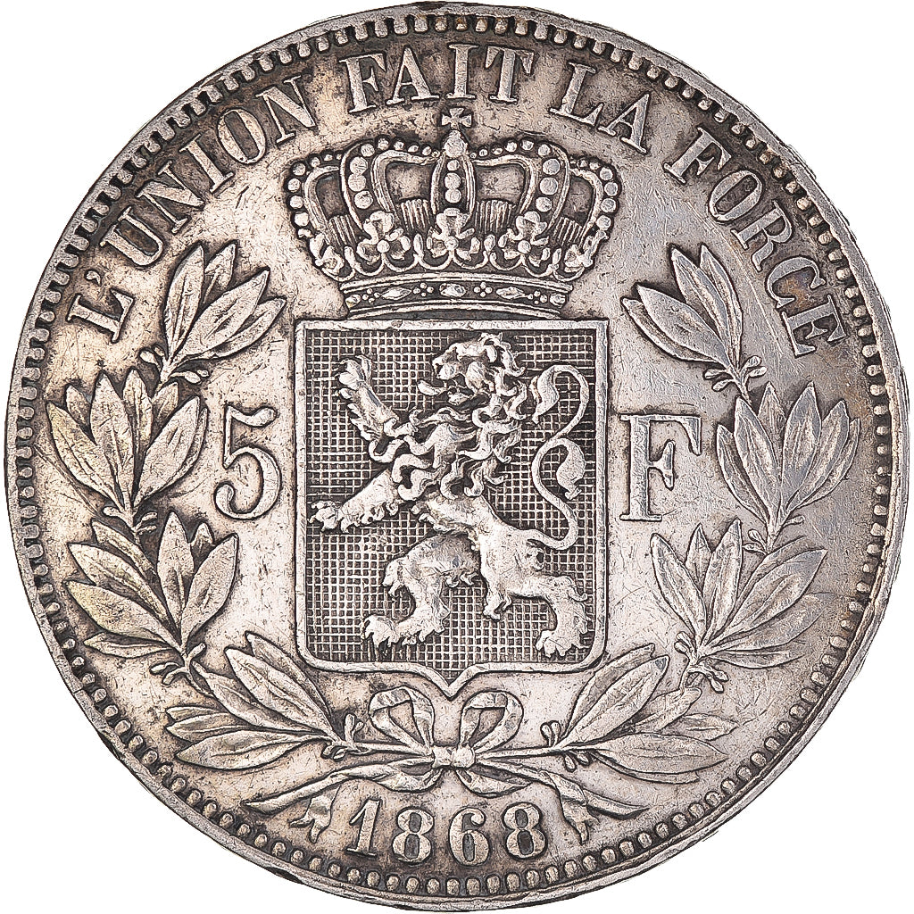 Monnaie, Belgique, Leopold II, 5 Francs, 5 Frank, 1868, TTB, Argent, KM:24