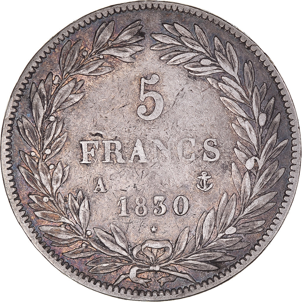 Coin, France, Louis-Philippe, 5 Francs, 1830, Paris, VF(30-35), Silver
