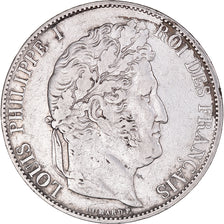 Monnaie, France, Louis-Philippe, 5 Francs, 1844, Lille, TTB, Argent