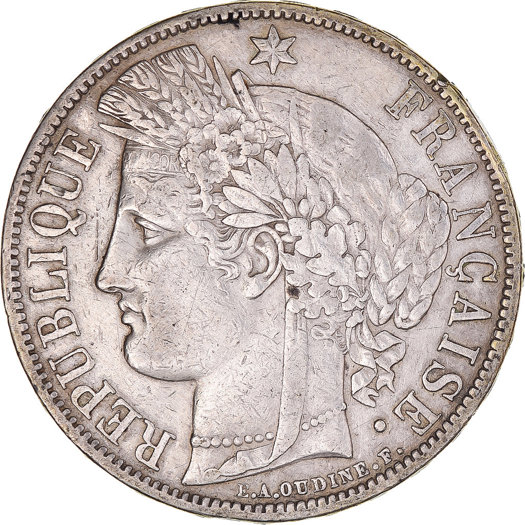 Coin, France, Cérès, 5 Francs, 1870, Paris, EF(40-45), Silver, KM:819