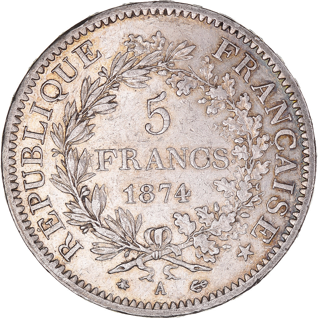 Monnaie, France, Hercule, 5 Francs, 1874, Paris, TTB, Argent, Gadoury:745a