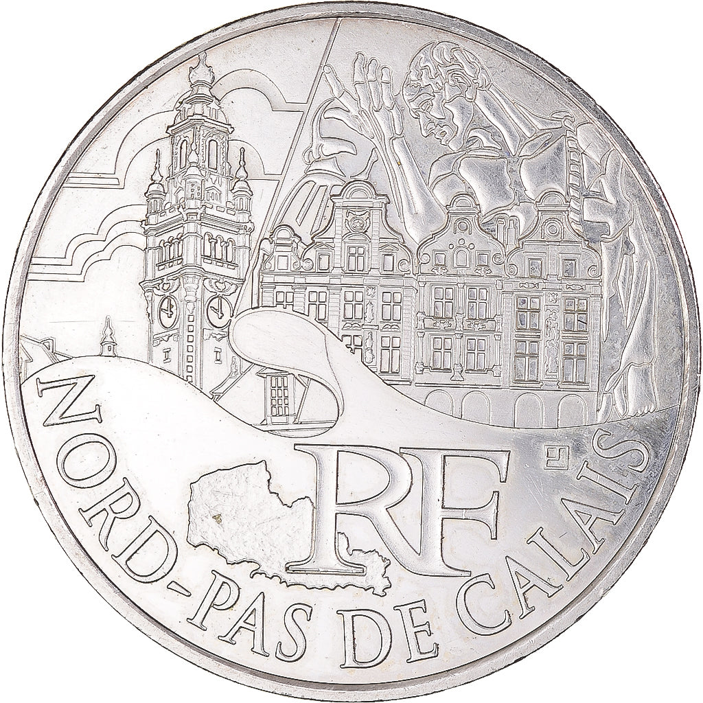 Francia, 10 Euro, 2011, Paris, Nord-Pas De Calais, EBC, Plata, Gadoury:EU450