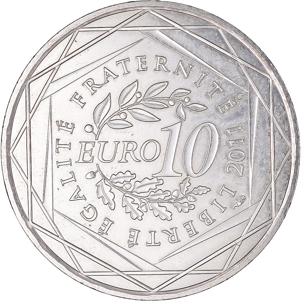 Francia, 10 Euro, 2011, Paris, Nord-Pas De Calais, EBC, Plata, Gadoury:EU450