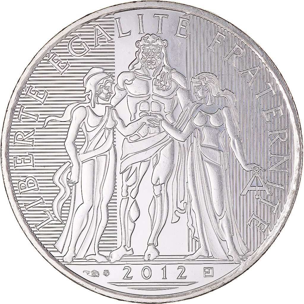 France, 10 Euro, 2012, Paris, Hercule, MS(65-70), Silver, Gadoury:EU516, KM:2073