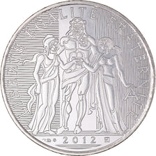 France, 10 Euro, 2012, Paris, Hercule, MS(65-70), Silver, Gadoury:EU516, KM:2073