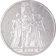 França, 10 Euro, 2012, Paris, Hercule, MS(65-70), Prata, Gadoury:EU516, KM:2073