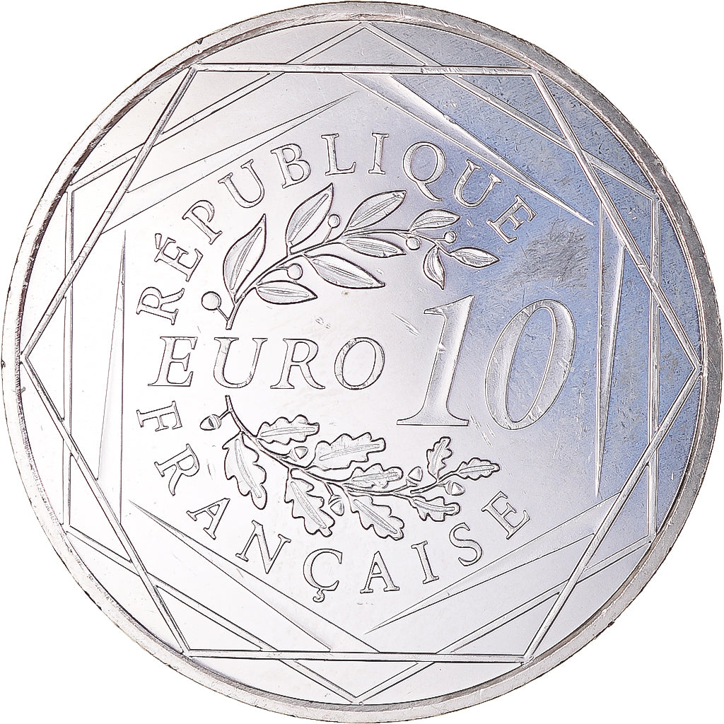 França, 10 Euro, 2012, Paris, Hercule, MS(65-70), Prata, Gadoury:EU516, KM:2073
