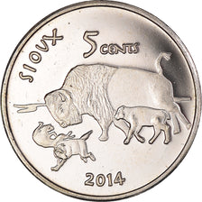 Coin, United States, Sioux, 5 Cents, 2014, Proof, MS(65-70), Copper-nickel